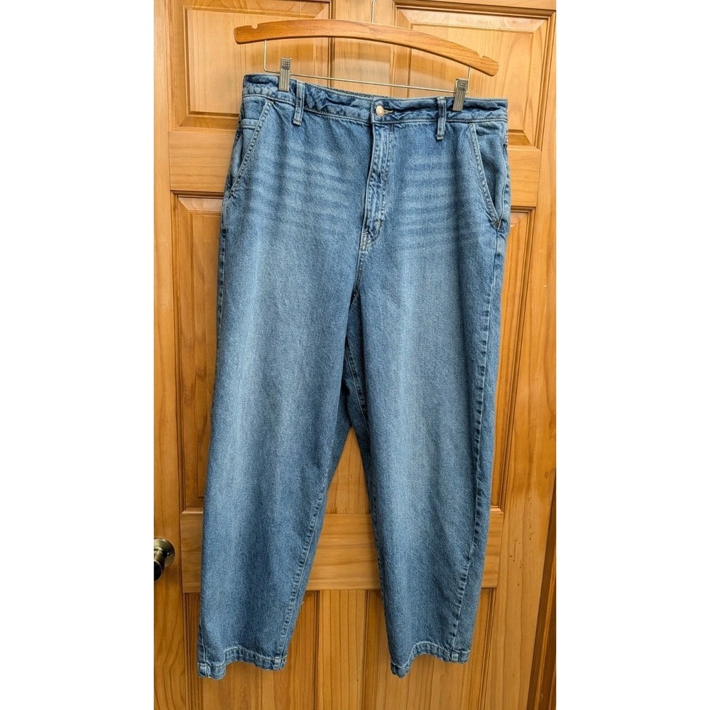 Wild Fable Women's 12 R Mid-Rise Baggy Blue Jeans Skater Baggy De Tiro Medio